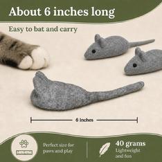 Felted Wool Cat Mouse Toys